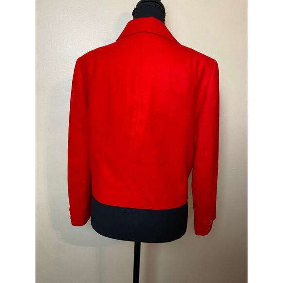 vintage pendleton blazer red size medium small womens retro virgin wool coat - Picture 2 of 4